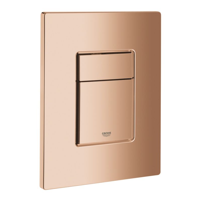 Casa si Gradina - Sanitare - Obiecte sanitare - Accesorii vase de toaleta - Clapeta WC Grohe 38732DA0, Skate Cosmopolitan, dubla, reversibila, 156 x 197 mm, plastic, lucios, cupru - Infinity.ro