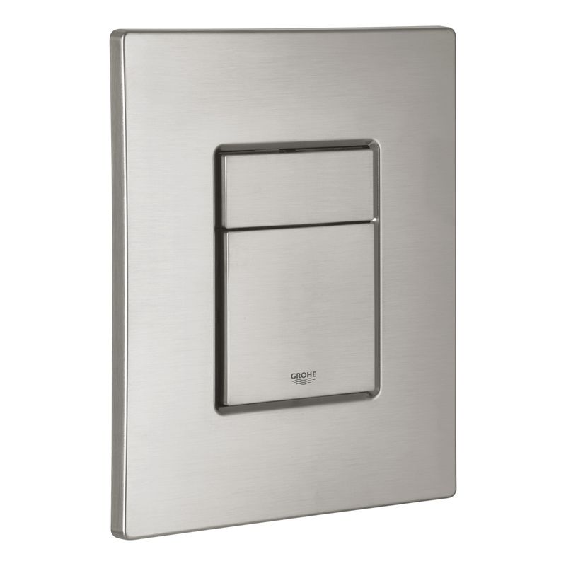 Casa si Gradina - Sanitare - Obiecte sanitare - Accesorii vase de toaleta - Clapeta WC Grohe 38732DC0, Skate Cosmo, dubla, verticala, 197 x 156 mm, ABS, mat, otel satinat - Infinity.ro