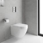 Casa si Gradina - Sanitare - Obiecte sanitare - Accesorii vase de toaleta - Clapeta WC Grohe 38732KV0, Skate Cosmo, dubla, verticala, 197 x 156 mm, ABS, lucios, negru - Infinity.ro