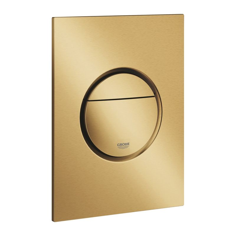 Casa si Gradina - Sanitare - Obiecte sanitare - Accesorii vase de toaleta - Clapeta actionare Grohe 37601GN0, Nova, S, dubla, 130 x 172 mm, verticala, ABS, mat, auriu - Infinity.ro