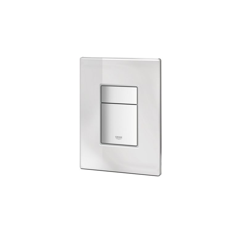 Casa si Gradina - Sanitare - Obiecte sanitare - Accesorii vase de toaleta - Clapeta WC Grohe 389160A0, Skate Cosmo, dubla, verticala, 197 x 156 mm, sticla/oglinda, alb - Infinity.ro