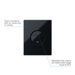 Casa si Gradina - Sanitare - Obiecte sanitare - Accesorii vase de toaleta - Clapeta WC Grohe 38765KV0, Nova Cosmo, dubla, verticala, 197 x 156 mm, ABS, lucios, negru - Infinity.ro