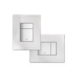 Casa si Gradina - Sanitare - Obiecte sanitare - Accesorii vase de toaleta - Clapeta WC Grohe 389160A0, Skate Cosmo, dubla, verticala, 197 x 156 mm, sticla/oglinda, alb - Infinity.ro