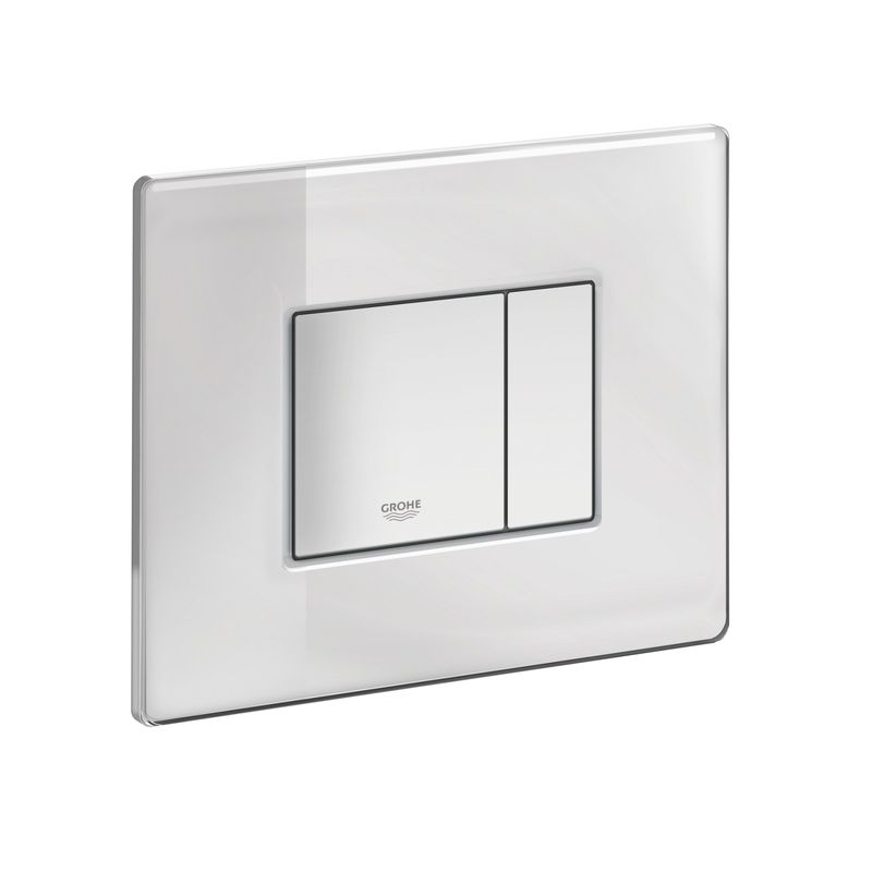 Casa si Gradina - Sanitare - Obiecte sanitare - Accesorii vase de toaleta - Clapeta WC Grohe 389160A0, Skate Cosmo, dubla, verticala, 197 x 156 mm, sticla/oglinda, alb - Infinity.ro