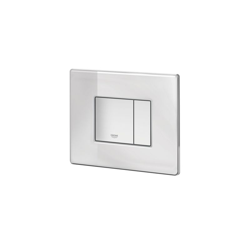 Casa si Gradina - Sanitare - Obiecte sanitare - Accesorii vase de toaleta - Clapeta WC Grohe 389160A0, Skate Cosmo, dubla, verticala, 197 x 156 mm, sticla/oglinda, alb - Infinity.ro