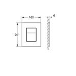 Casa si Gradina - Sanitare - Obiecte sanitare - Accesorii vase de toaleta - Clapete WC Grohe 104644KF00, SPA Aqua, 160 x 201 cm, touch, auto-flush, baterie, mat, negru - Infinity.ro