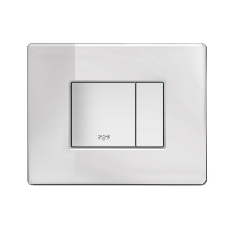 Casa si Gradina - Sanitare - Obiecte sanitare - Accesorii vase de toaleta - Clapeta WC Grohe 389160A0, Skate Cosmo, dubla, verticala, 197 x 156 mm, sticla/oglinda, alb - Infinity.ro