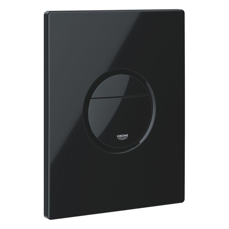 Casa si Gradina - Sanitare - Obiecte sanitare - Accesorii vase de toaleta - Clapeta WC Grohe 38765KV0, Nova Cosmo, dubla, verticala, 197 x 156 mm, ABS, lucios, negru - Infinity.ro