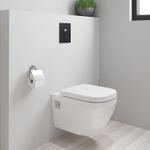 Casa si Gradina - Sanitare - Obiecte sanitare - Accesorii vase de toaleta - Clapeta WC Grohe 38765KV0, Nova Cosmo, dubla, verticala, 197 x 156 mm, ABS, lucios, negru - Infinity.ro