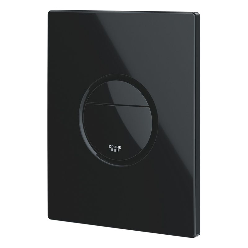 Casa si Gradina - Sanitare - Obiecte sanitare - Accesorii vase de toaleta - Clapeta WC Grohe 38765KV0, Nova Cosmo, dubla, verticala, 197 x 156 mm, ABS, lucios, negru - Infinity.ro
