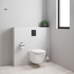 Casa si Gradina - Sanitare - Obiecte sanitare - Accesorii vase de toaleta - Clapeta WC Grohe 38765KV0, Nova Cosmo, dubla, verticala, 197 x 156 mm, ABS, lucios, negru - Infinity.ro