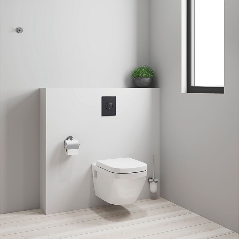 Casa si Gradina - Sanitare - Obiecte sanitare - Accesorii vase de toaleta - Clapeta WC Grohe 38765KV0, Nova Cosmo, dubla, verticala, 197 x 156 mm, ABS, lucios, negru - Infinity.ro