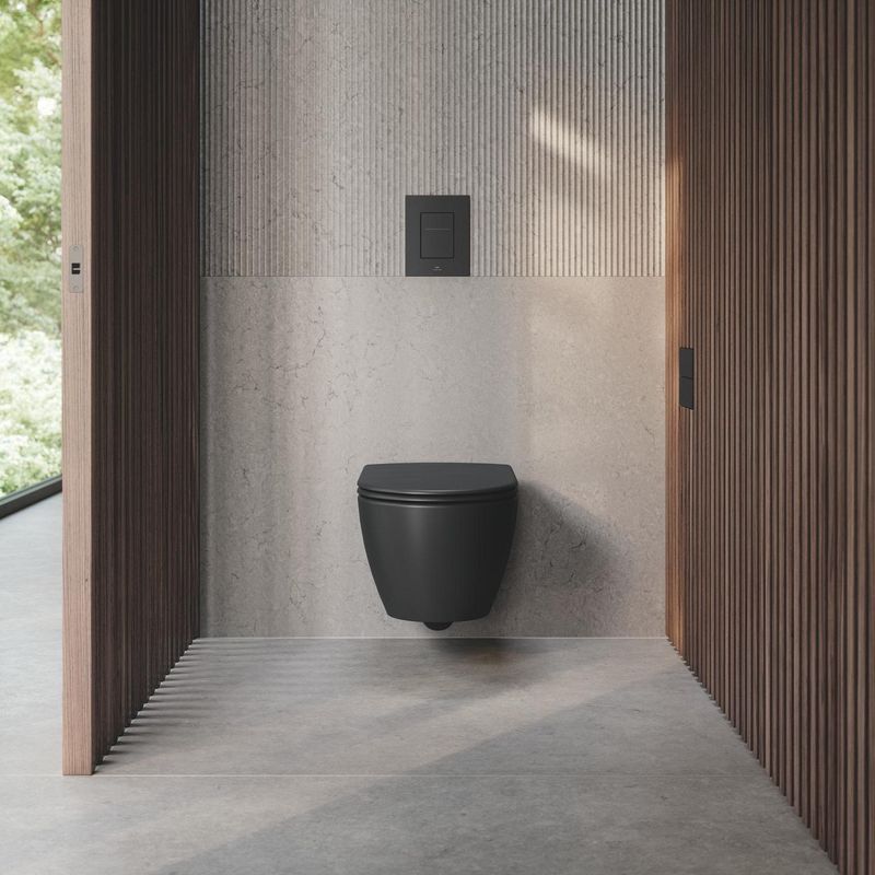 Casa si Gradina - Sanitare - Obiecte sanitare - Accesorii vase de toaleta - Clapete WC Grohe 104644KF00, SPA Aqua, 160 x 201 cm, touch, auto-flush, baterie, mat, negru - Infinity.ro