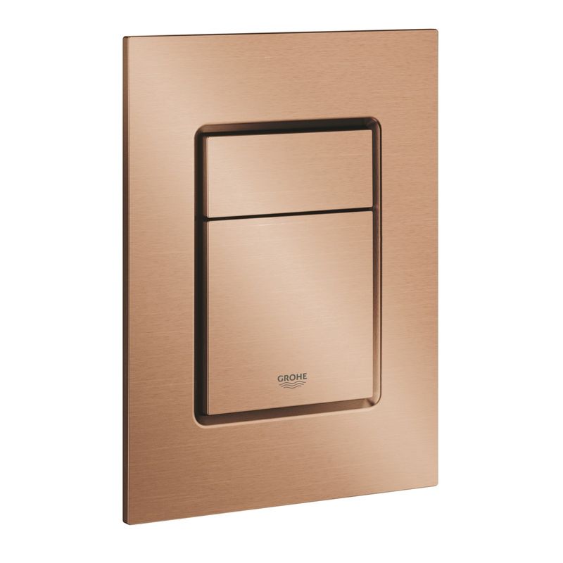 Casa si Gradina - Sanitare - Obiecte sanitare - Accesorii vase de toaleta - Clapeta WC Grohe 37535DL0, Skate Cosmo, S, dubla, 130 x 172 mm, verticala, mat, cupru - Infinity.ro