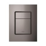 Casa si Gradina - Sanitare - Obiecte sanitare - Accesorii vase de toaleta - Placa de actionare Grohe 37535A00, Skate Cosmopolitan, marimea S, dubla, 130 x 172 mm, verticala, lucios, grafit - Infinity.ro