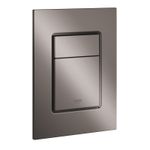 Casa si Gradina - Sanitare - Obiecte sanitare - Accesorii vase de toaleta - Placa de actionare Grohe 37535A00, Skate Cosmopolitan, marimea S, dubla, 130 x 172 mm, verticala, lucios, grafit - Infinity.ro