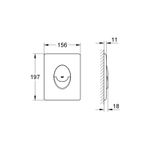 Casa si Gradina - Sanitare - Obiecte sanitare - Accesorii vase de toaleta - Clapeta de actionare WC Grohe 38964KF0, Start, dubla spalare, verticala, 156 x 197 mm, ABS, mat, negru - Infinity.ro