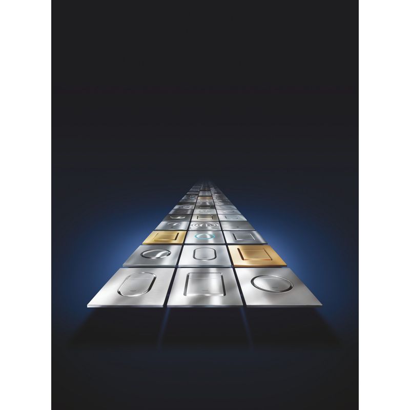 Casa si Gradina - Sanitare - Obiecte sanitare - Accesorii vase de toaleta - Clapeta WC Grohe 37535DC0, Skate Cosmo S, dubla, verticala, 172 x 130 mm, ABS, mat, otel satinat - Infinity.ro