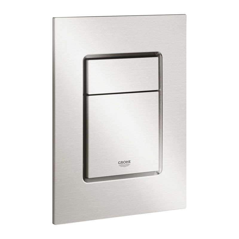 Casa si Gradina - Sanitare - Obiecte sanitare - Accesorii vase de toaleta - Clapeta WC Grohe 37535DC0, Skate Cosmo S, dubla, verticala, 172 x 130 mm, ABS, mat, otel satinat - Infinity.ro