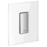 Casa si Gradina - Sanitare - Obiecte sanitare - Accesorii vase de toaleta - Clapeta urinal Grohe 38846LS0, Skate Cosmopolitan, mono, 116 x 114 mm, verticala, sticla, crom/alb - Infinity.ro