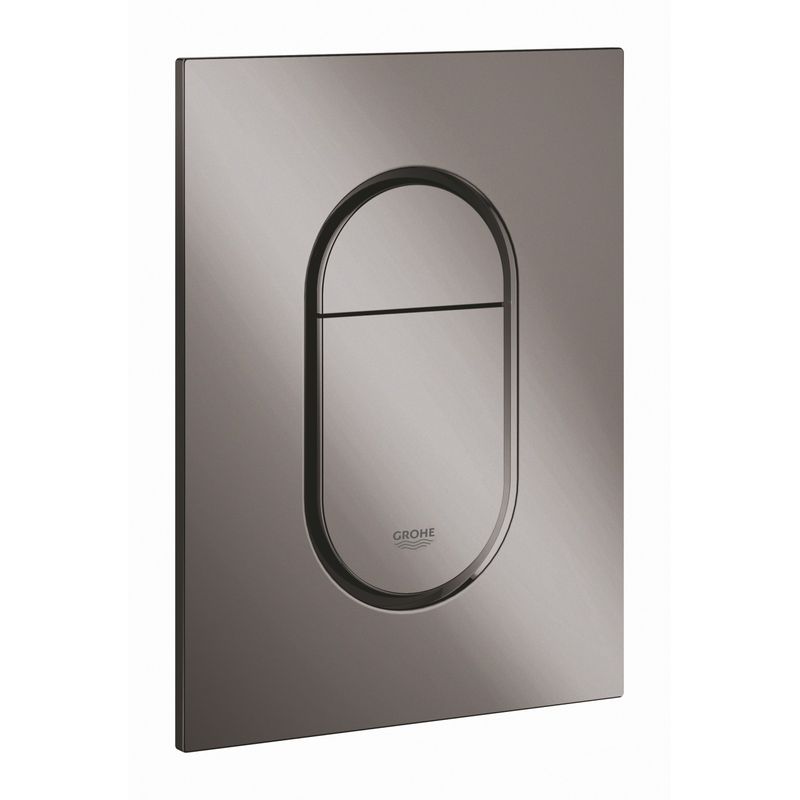 Casa si Gradina - Sanitare - Obiecte sanitare - Accesorii vase de toaleta - Placa de actionare Grohe 37624A00, Arena Cosmopolitan, marimea S, dubla, 130 x 172 mm, verticala, lucios, grafit - Infinity.ro