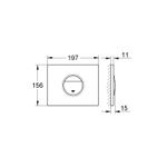 Casa si Gradina - Sanitare - Obiecte sanitare - Accesorii vase de toaleta - Placa de actionare WC Grohe 38765P00, Nova Cosmopolitan, dubla spalare, reversibila, 156 x 197 mm, mat, crom - Infinity.ro