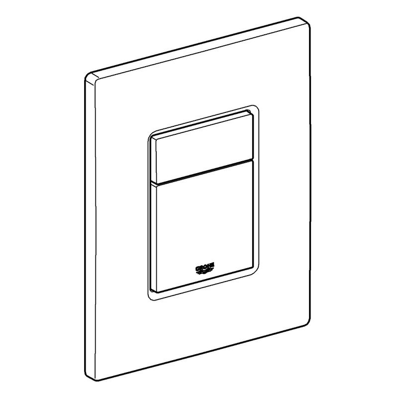 Casa si Gradina - Sanitare - Obiecte sanitare - Accesorii vase de toaleta - Placa de actionare WC Grohe 38732A00, Skate Cosmopolitan, dubla spalare, reversibila, 156 x 197 mm, lucios, grafit - Infinity.ro