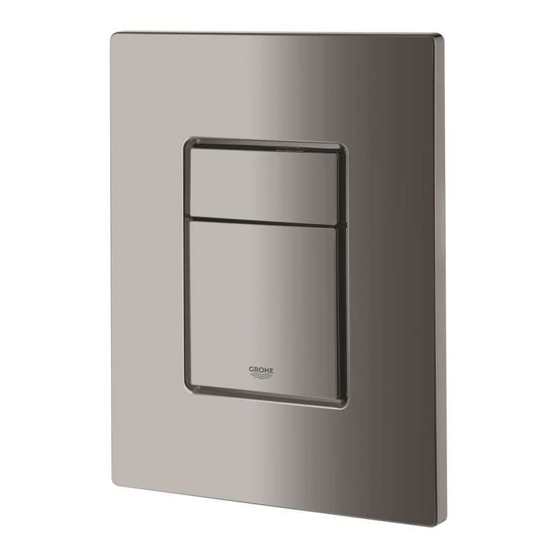 Casa si Gradina - Sanitare - Obiecte sanitare - Accesorii vase de toaleta - Placa de actionare WC Grohe 38732A00, Skate Cosmopolitan, dubla spalare, reversibila, 156 x 197 mm, lucios, grafit - Infinity.ro