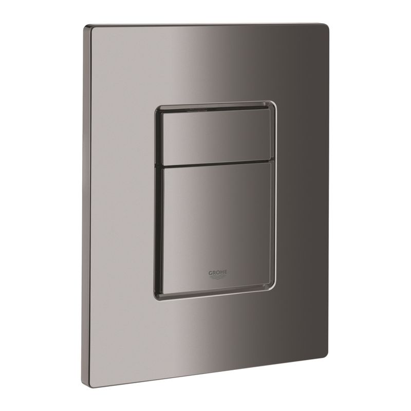 Casa si Gradina - Sanitare - Obiecte sanitare - Accesorii vase de toaleta - Placa de actionare WC Grohe 38732A00, Skate Cosmopolitan, dubla spalare, reversibila, 156 x 197 mm, lucios, grafit - Infinity.ro