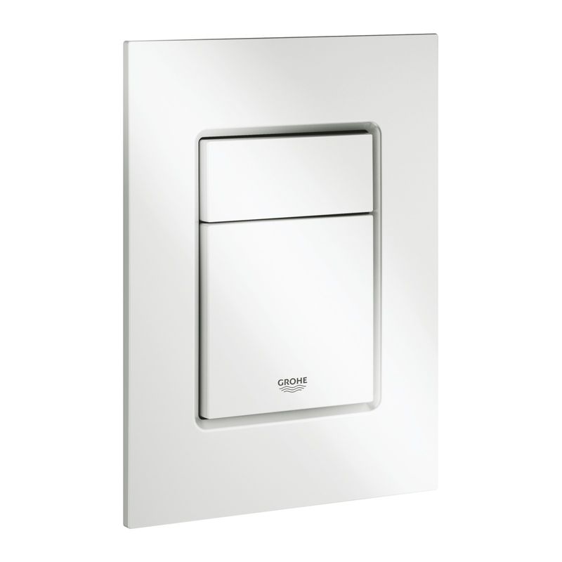 Casa si Gradina - Sanitare - Obiecte sanitare - Accesorii vase de toaleta - Placa de actionare Grohe 37535SH0, Skate Cosmopolitan, marimea S, dubla actionare, 130 x 172 mm, verticala, alb - Infinity.ro