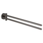 Casa si Gradina - Sanitare - Suporturi si accesorii baie - Suporturi baie - Suport prosop Grohe 40371A01, Essentials, pe perete, 449 mm, metal, lucios, grafit - Infinity.ro