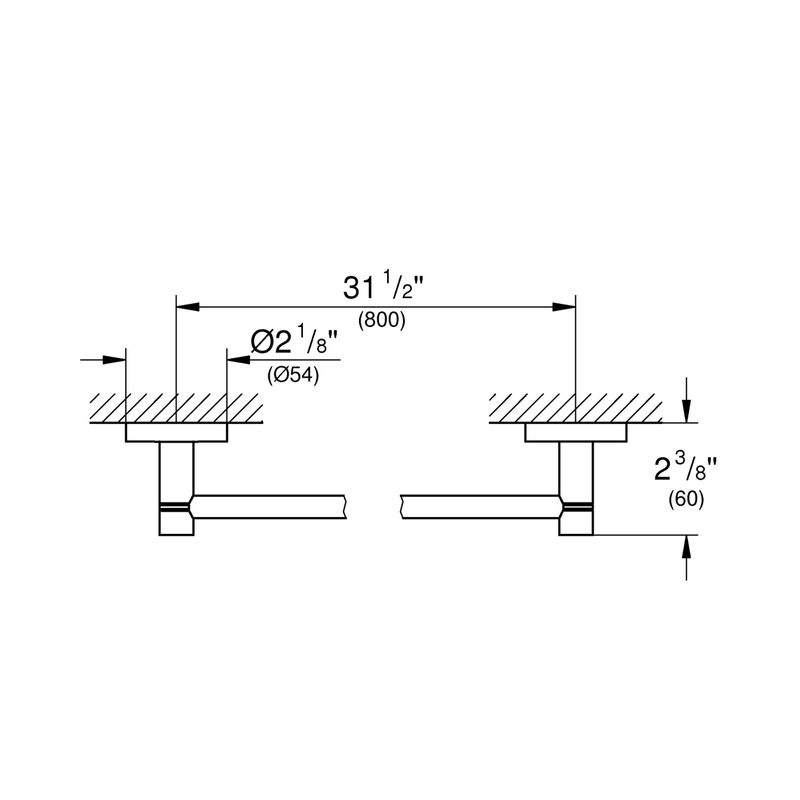 Casa si Gradina - Sanitare - Suporturi si accesorii baie - Suporturi baie - Suport prosop Grohe 40386GL1, Essentials, pe perete, 800 mm, metal, lucios, auriu - Infinity.ro
