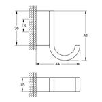 Casa si Gradina - Sanitare - Suporturi si accesorii baie - Suporturi baie - Agatatoare Grohe 41039GN0, Selection, pe perete, metal, mat, auriu - Infinity.ro