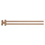Casa si Gradina - Sanitare - Suporturi si accesorii baie - Suporturi baie - Bara prosop dubla Grohe 41183DL0, Start, aparenta, 440 mm, pivotanat, metal, mat, cupru - Infinity.ro