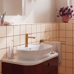 Casa si Gradina - Sanitare - Suporturi si accesorii baie - Suporturi baie - Bara prosop dubla Grohe 41183DL0, Start, aparenta, 440 mm, pivotanat, metal, mat, cupru - Infinity.ro