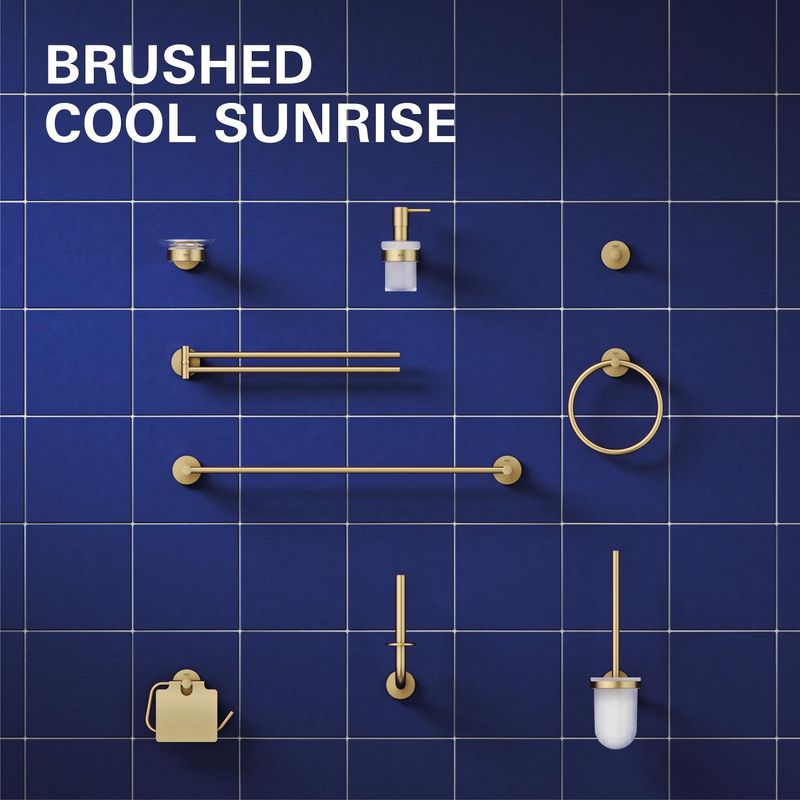 Casa si Gradina - Sanitare - Suporturi si accesorii baie - Suporturi baie - Bara prosop dubla Grohe 41183GN0, Start, aparenta, 440 mm, pivotanat, metal, mat, auriu - Infinity.ro