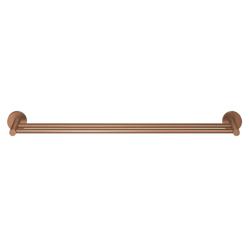 Casa si Gradina - Sanitare - Suporturi si accesorii baie - Suporturi baie - Bara prosop dubla Grohe 41203DL0, Start, 600 mm, meta, mat, cupru - Infinity.ro
