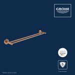 Casa si Gradina - Sanitare - Suporturi si accesorii baie - Suporturi baie - Bara prosop dubla Grohe 41203DL0, Start, 600 mm, meta, mat, cupru - Infinity.ro