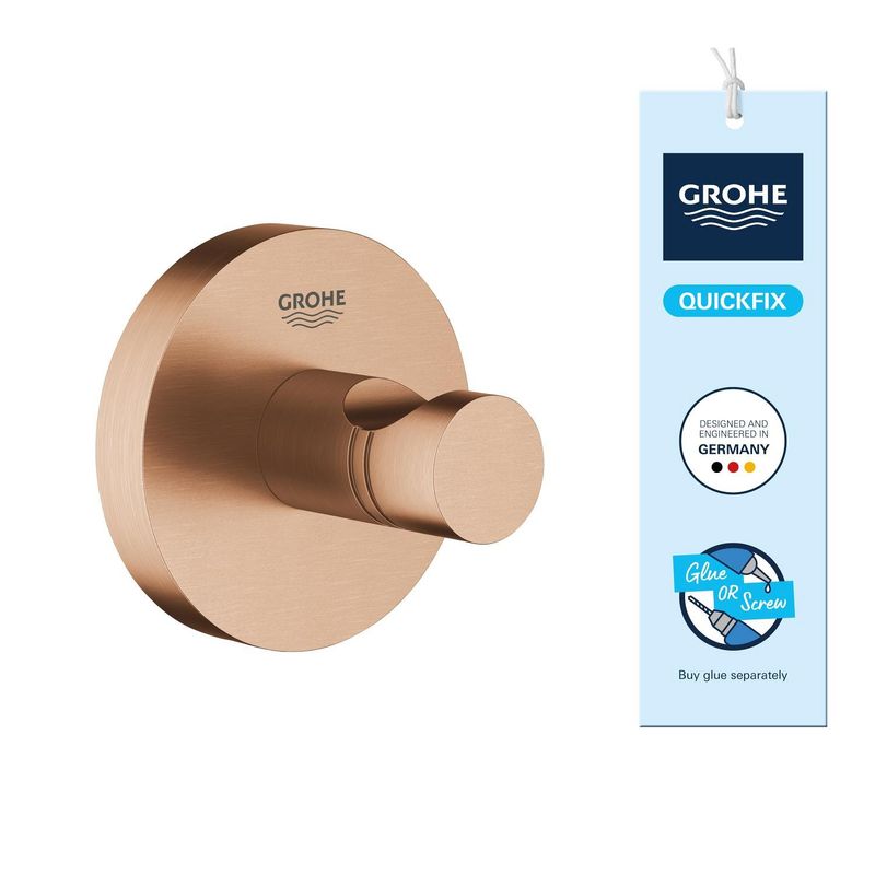 Casa si Gradina - Sanitare - Suporturi si accesorii baie - Suporturi baie - Agatatoare Grohe 41173DL0, Start, aparenta, metal, mat, cupru - Infinity.ro