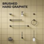 Casa si Gradina - Sanitare - Suporturi si accesorii baie - Suporturi baie - Bara prosop dubla Grohe 41203AL0, Start, 600 mm, meta, mat, grafit - Infinity.ro