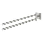 Casa si Gradina - Sanitare - Suporturi si accesorii baie - Suporturi baie - Bara prosop Grohe 40976DC0, Start Cube, pe perete, 440 mm, metal, mat, otel satinat - Infinity.ro