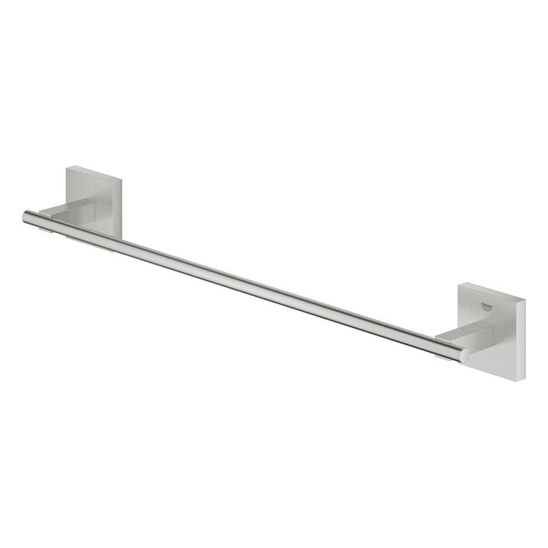 Casa si Gradina - Sanitare - Suporturi si accesorii baie - Suporturi baie - Bara prosop Grohe 40987DC0, Start Cube, pe perete, 450 mm, metal, mat, otel satinat - Infinity.ro