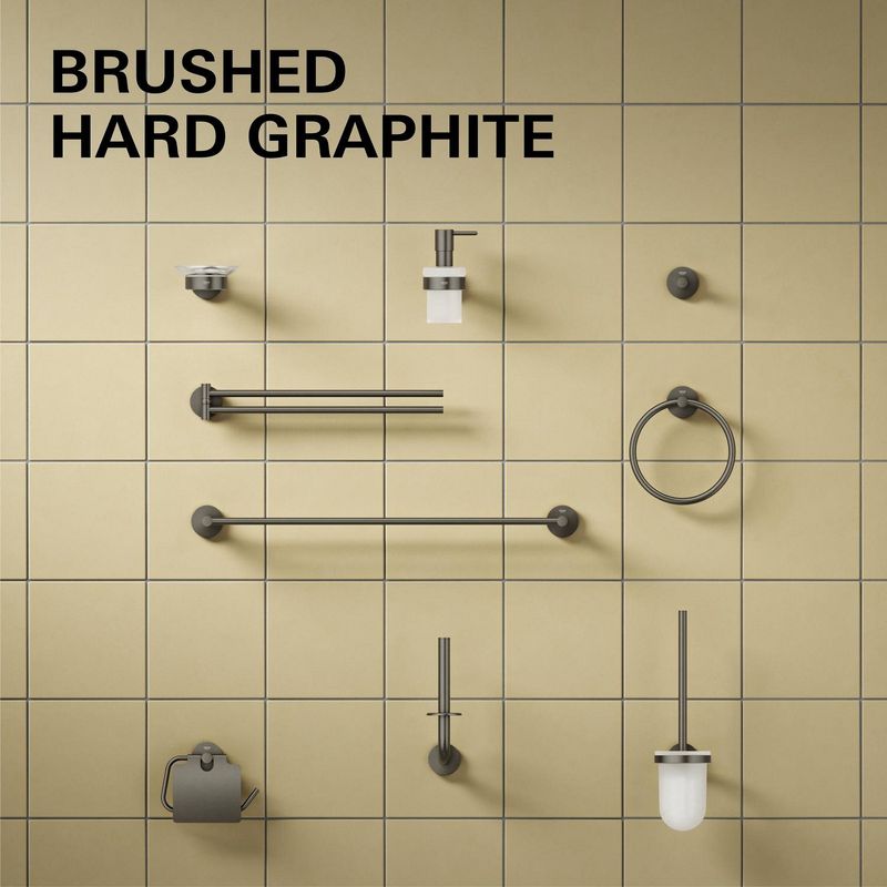 Casa si Gradina - Sanitare - Suporturi si accesorii baie - Suporturi baie - Bara prosop Grohe 41178AL0, Start, aparent, 600 mm, metal, mat, grafit - Infinity.ro