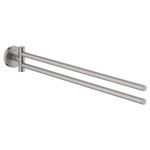 Casa si Gradina - Sanitare - Suporturi si accesorii baie - Suporturi baie - Bara prosop Grohe 41183DC0, Start, pe perete, 440 mm, metal, mat, otel satinat - Infinity.ro