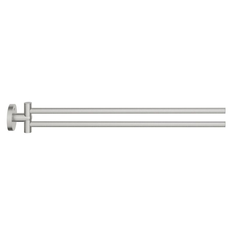 Casa si Gradina - Sanitare - Suporturi si accesorii baie - Suporturi baie - Bara prosop Grohe 41183DC0, Start, pe perete, 440 mm, metal, mat, otel satinat - Infinity.ro