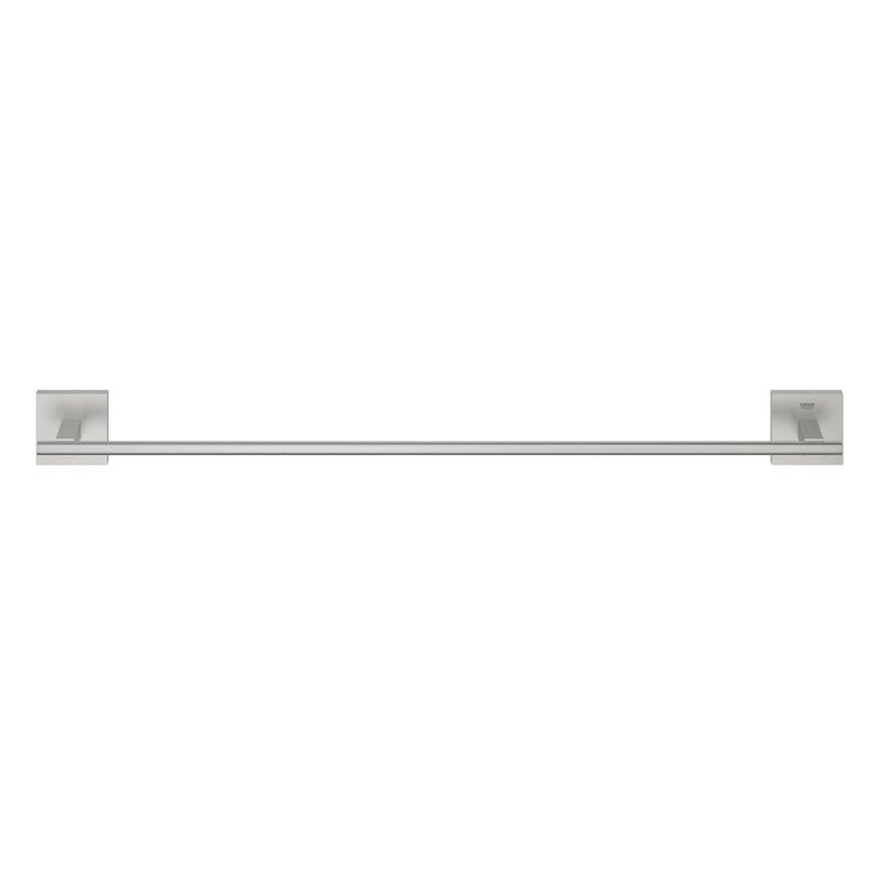 Casa si Gradina - Sanitare - Suporturi si accesorii baie - Suporturi baie - Bara prosop Grohe 41089DC0, Start Cube, pe perete, 600 mm, metal, mat, otel satinat - Infinity.ro
