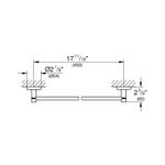 Casa si Gradina - Sanitare - Suporturi si accesorii baie - Suporturi baie - Bara prosop Grohe 41197DC0, Start, pe perete, 450 mm, metal, mat, otel satinat - Infinity.ro