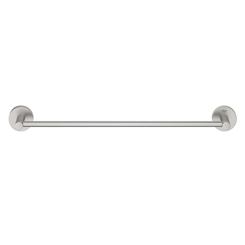 Casa si Gradina - Sanitare - Suporturi si accesorii baie - Suporturi baie - Bara prosop Grohe 41197DC0, Start, pe perete, 450 mm, metal, mat, otel satinat - Infinity.ro