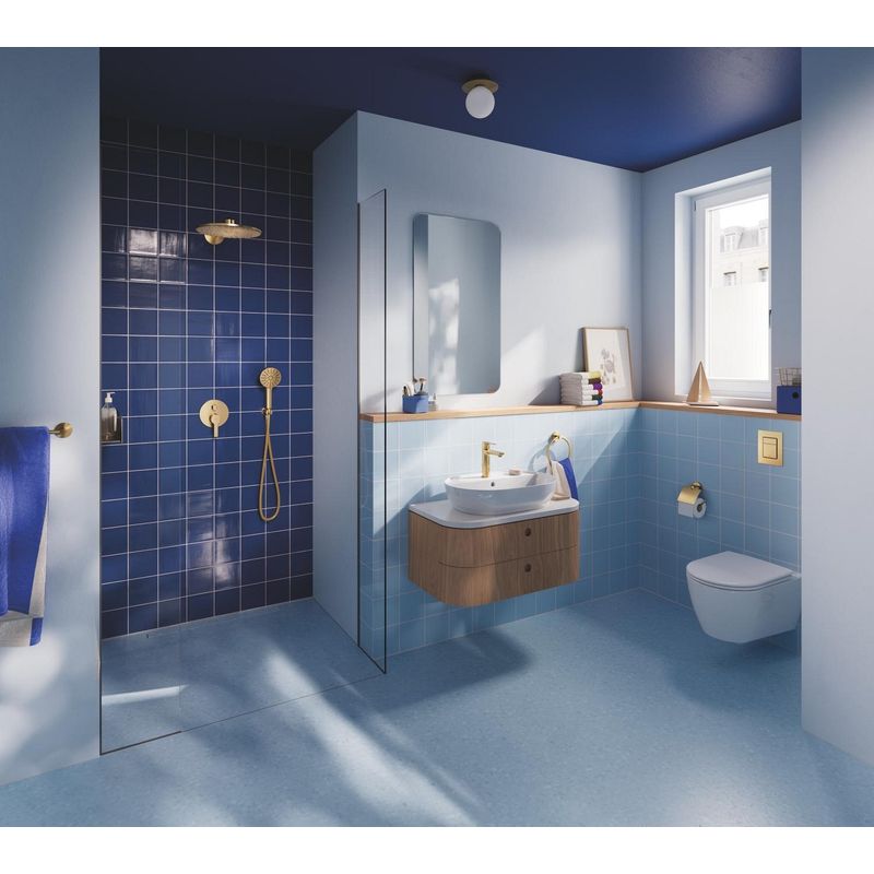 Casa si Gradina - Sanitare - Suporturi si accesorii baie - Suporturi baie - Bara prosop Grohe 41178GN0, Start, aparent, 600 mm, metal, mat, auriu - Infinity.ro