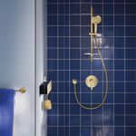 Casa si Gradina - Sanitare - Suporturi si accesorii baie - Suporturi baie - Bara prosop Grohe 41178GN0, Start, aparent, 600 mm, metal, mat, auriu - Infinity.ro